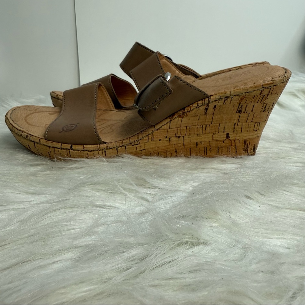 Born Brown Adjustable Strap Sandals - image 3
